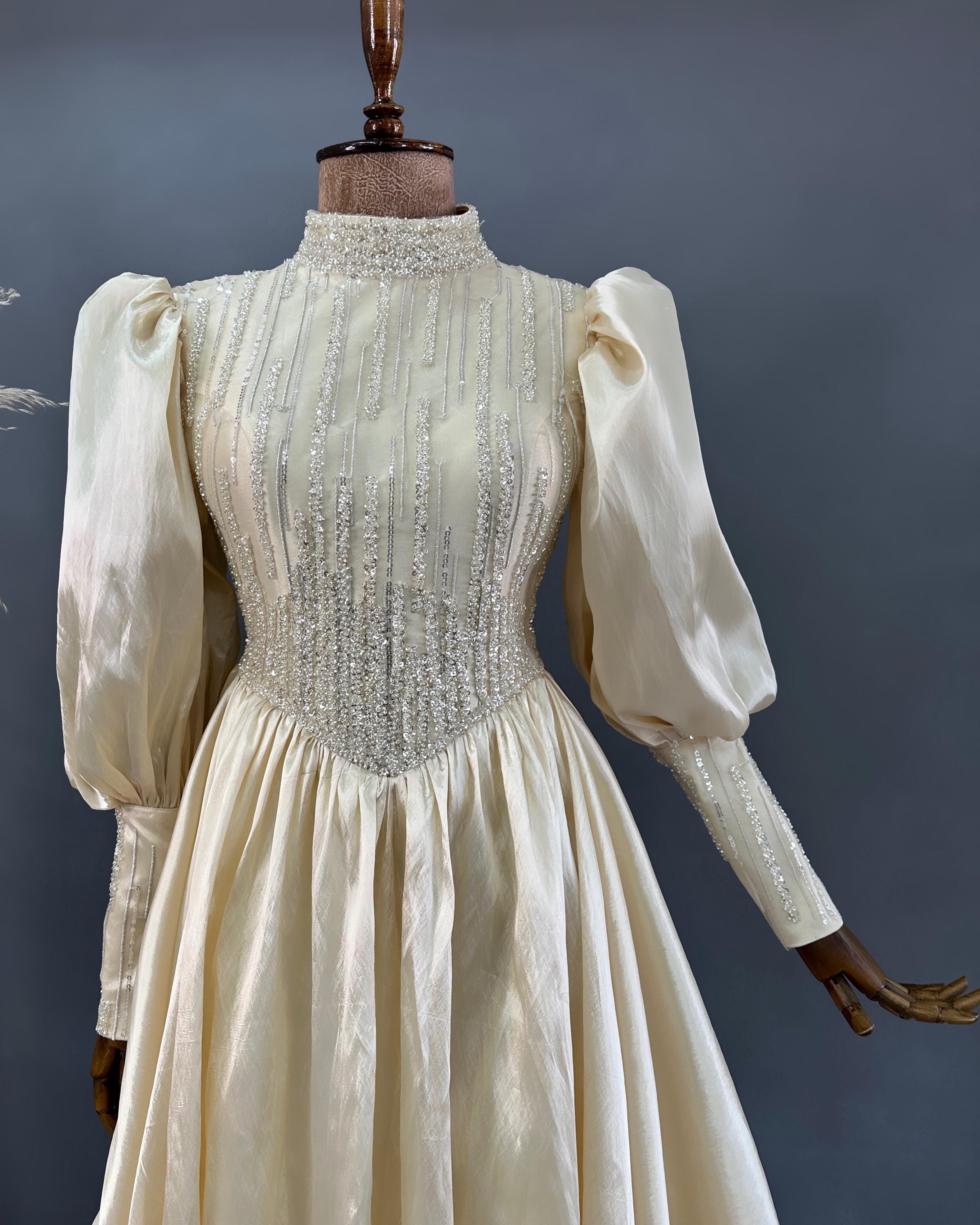 Sparkling Blue & Gold Evening Dress Models Rainbow Color - Engagement, Wedding Dress