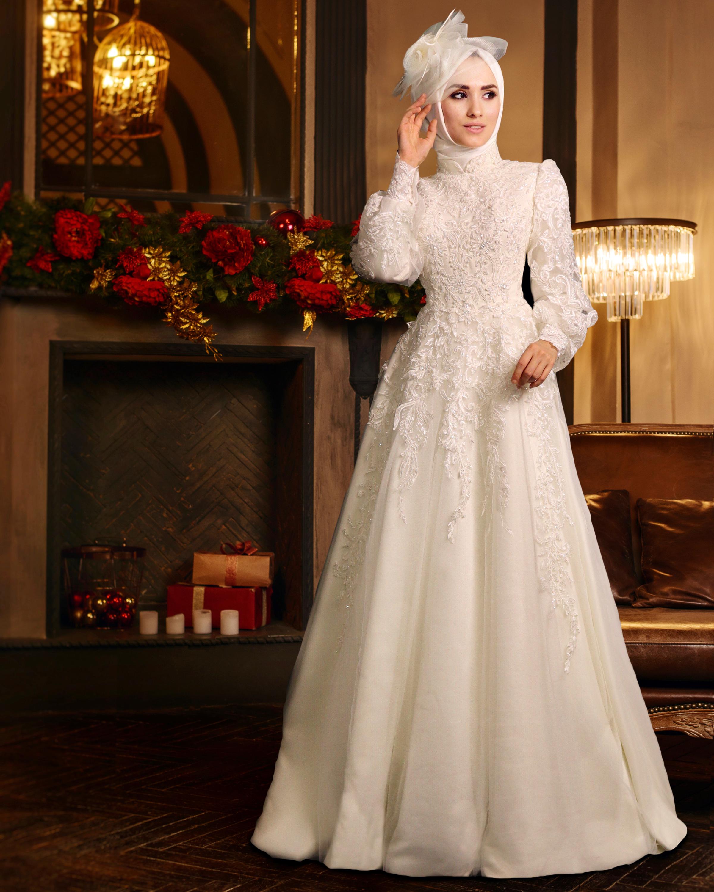 Modest Formal Dress Hijab Prom Dress, Green Sequin Long Sleeve Evening Gown, Muslim Wedding Guest Outfit, Kaftan Style Party Dress