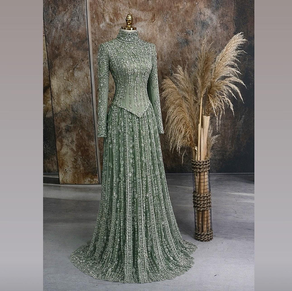 Evening Dress Islamic Evening Dresses Engagement Dress, Sparkling Evening Dress Hijab Evening Dress Models