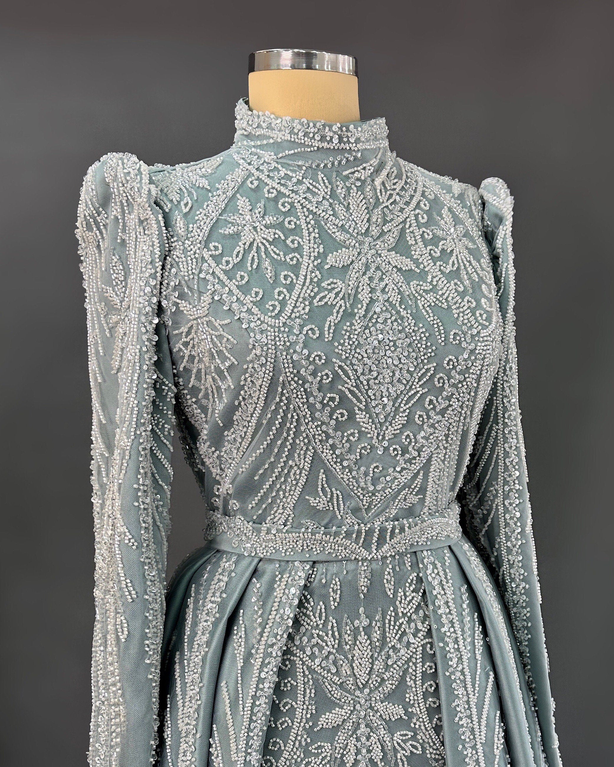 Sparkling Evening Dress Hijab Evening Dress Models Purple Color Evening Dress İslamic Evening Dresses Engagement Dress