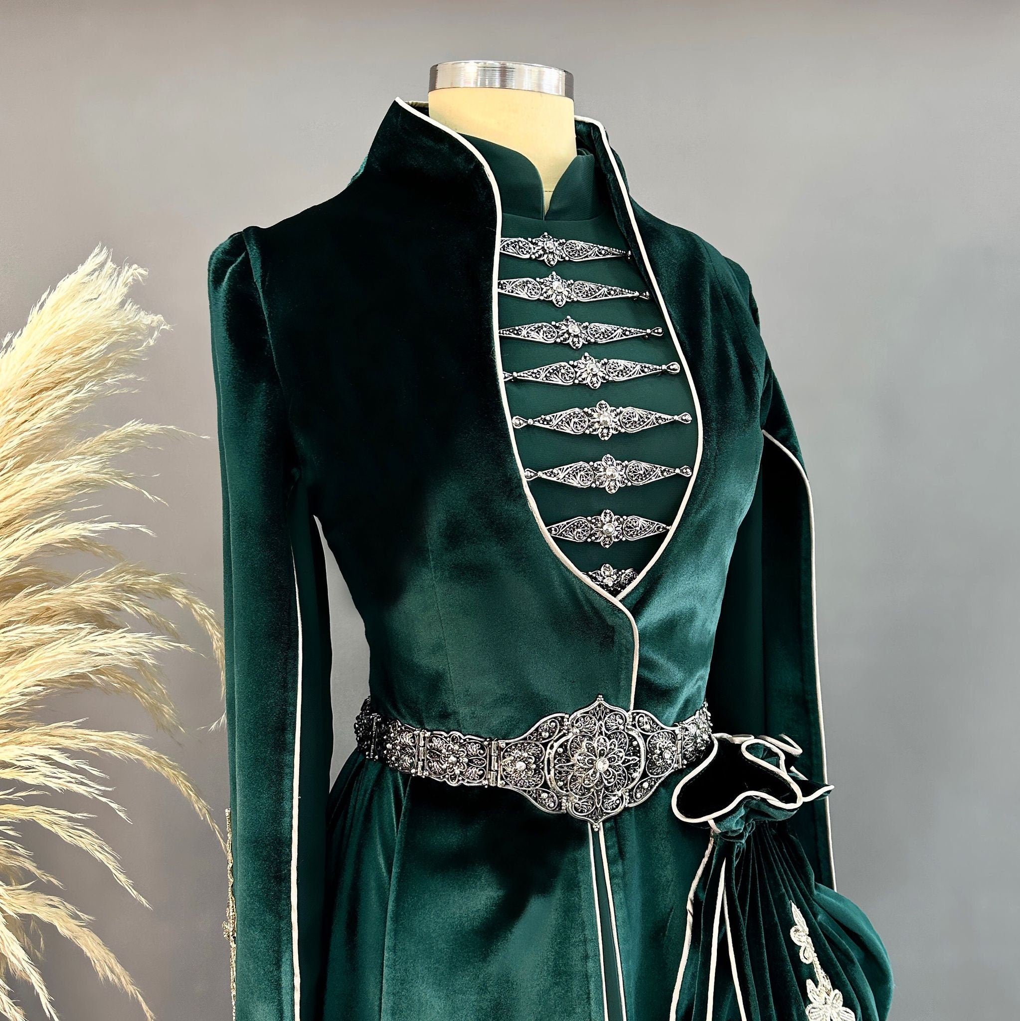 Sparkling Evening Dress Hijab Evening Dress Models Green Color Evening Dress İslamic Evening Dresses Engagement Dress