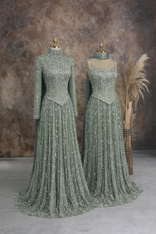 Evening Dress Islamic Evening Dresses Engagement Dress, Sparkling Evening Dress Hijab Evening Dress Models