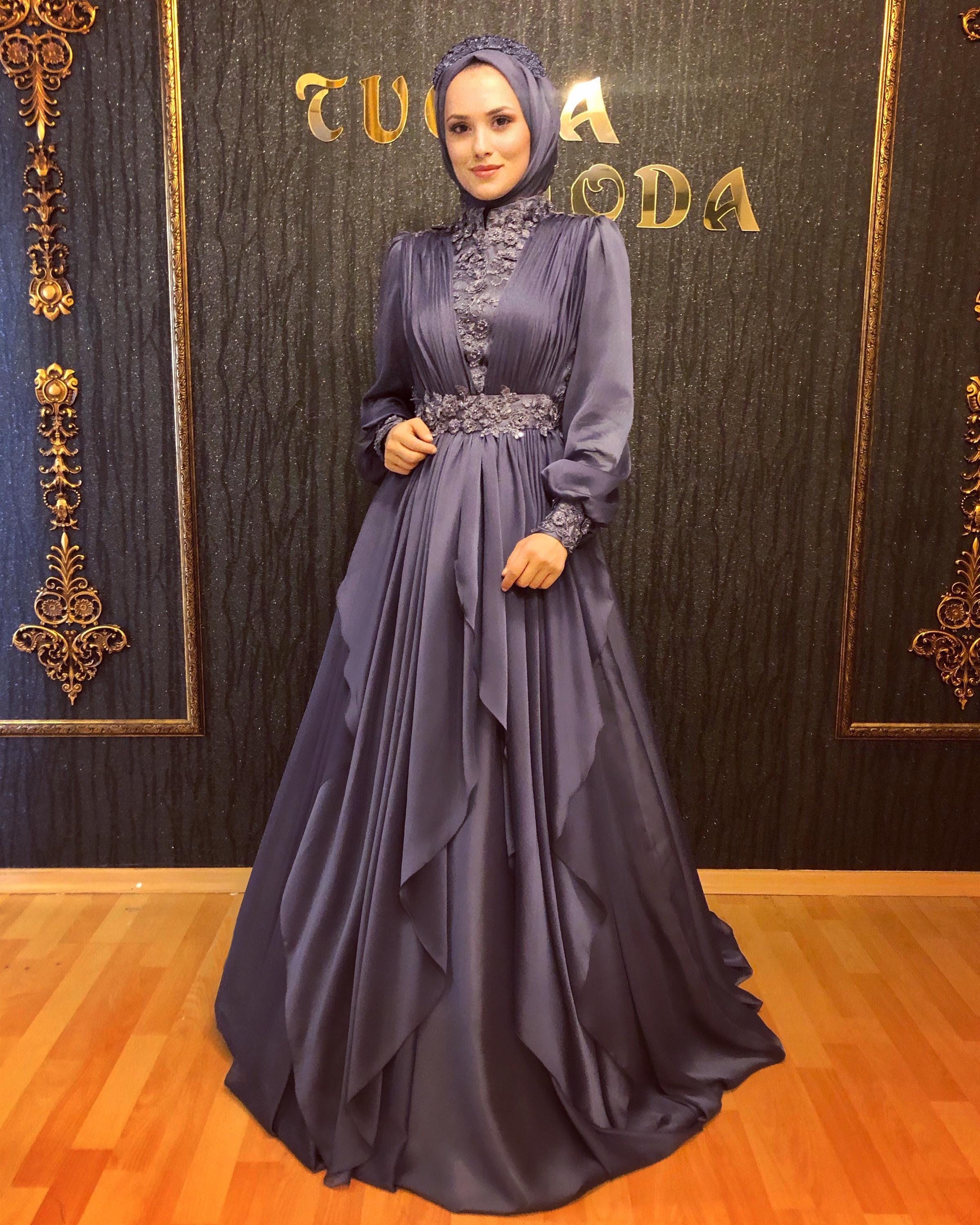 Handmade Bridal Sparkling Gown Dress for Wedding Engagement Henna Night Dress Blue Night Red Dress