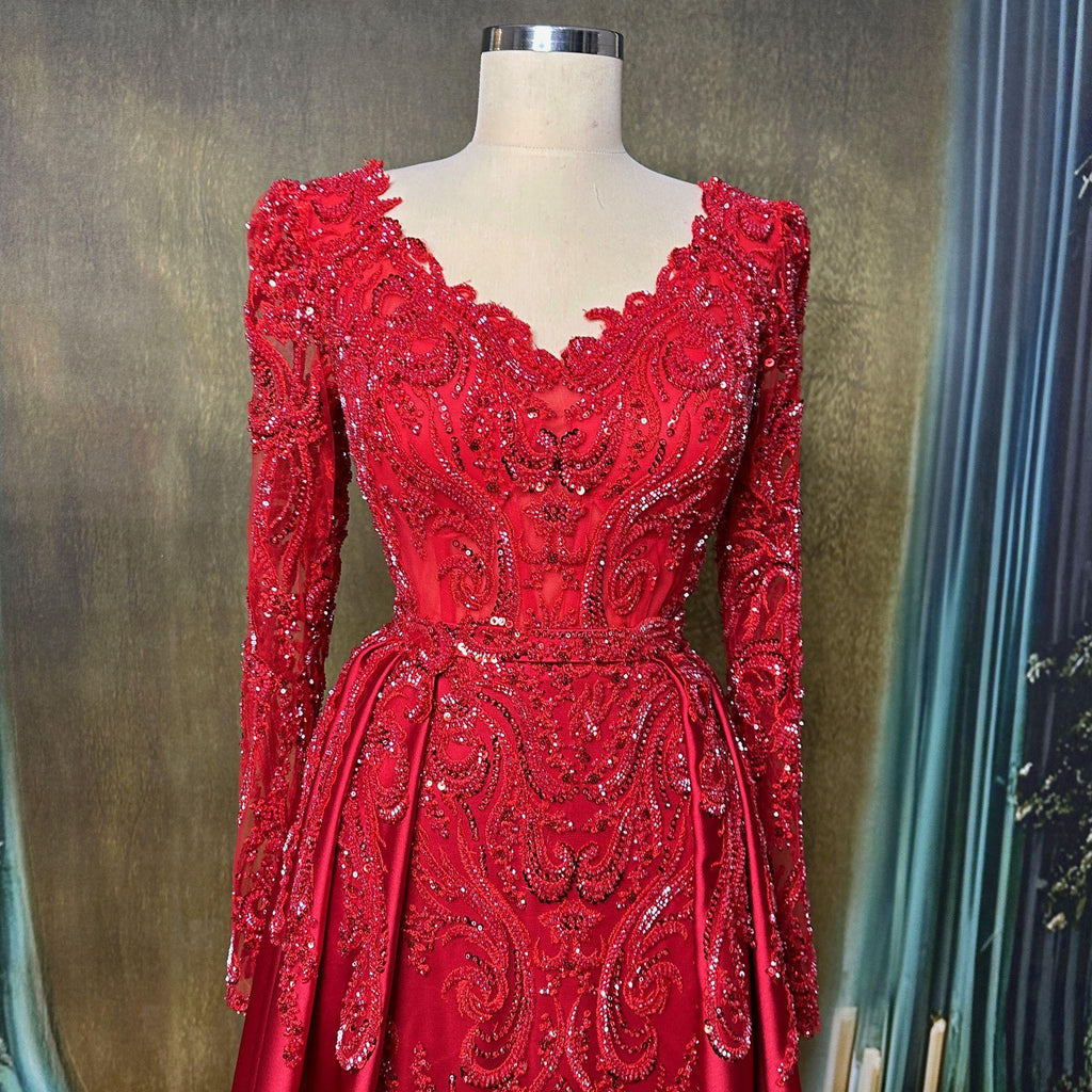 Sparkling Red shining Evening Dress Models Rainbow Color Evening Dress Evening Dresses Engagement, Wedding Dress