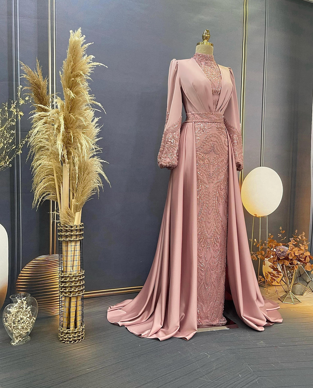 Sparkling Evening Dress Hijab Evening Dress Models Gold, Purple, Green, White Color Evening Dress İslamic Evening Dresses Engagement Dress