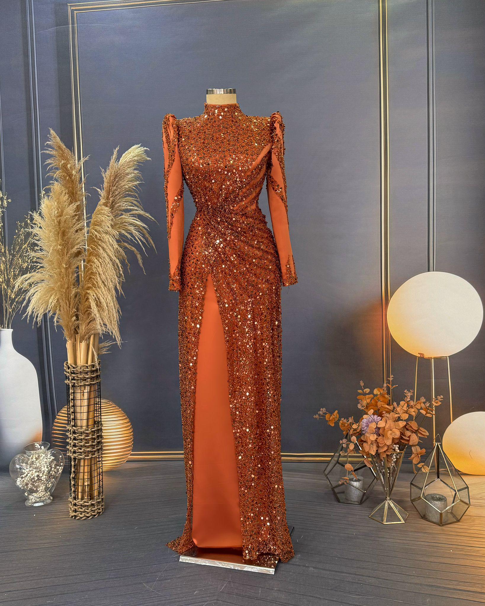 Handmade Pink İslamic Bridal Gown Dress for Wedding Engagement Henna Night İslamic Dress Hijab Dress Night İslamic Dress EU Size 37