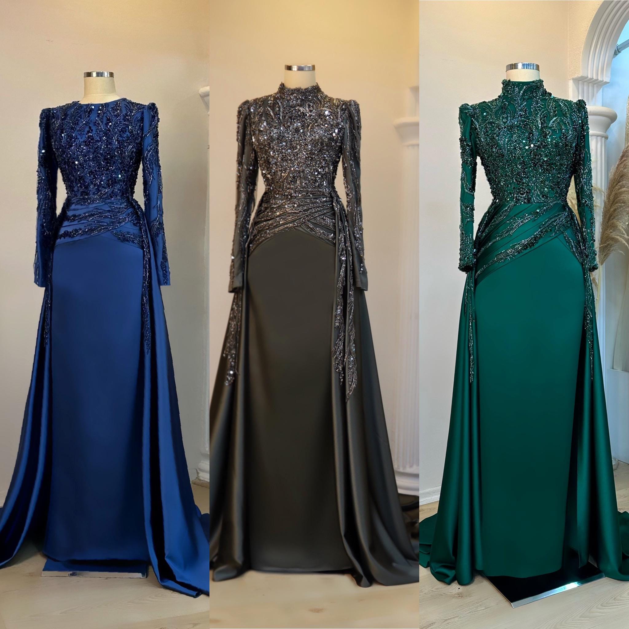 Sparkling Evening Dress Hijab Evening Dress Models Pink Color Evening Dress İslamis Engagement Dress Length 182cm, Waist 80cm, Chest 93cm