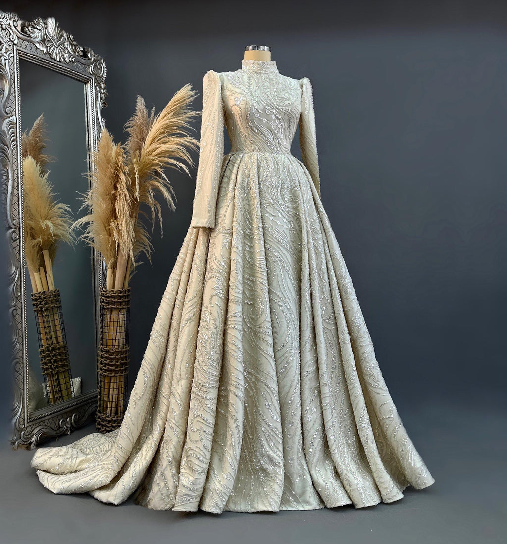 Handmade Bridal Gown Dress for Wedding Engagement Henna Night Dress Red Night Red Dress