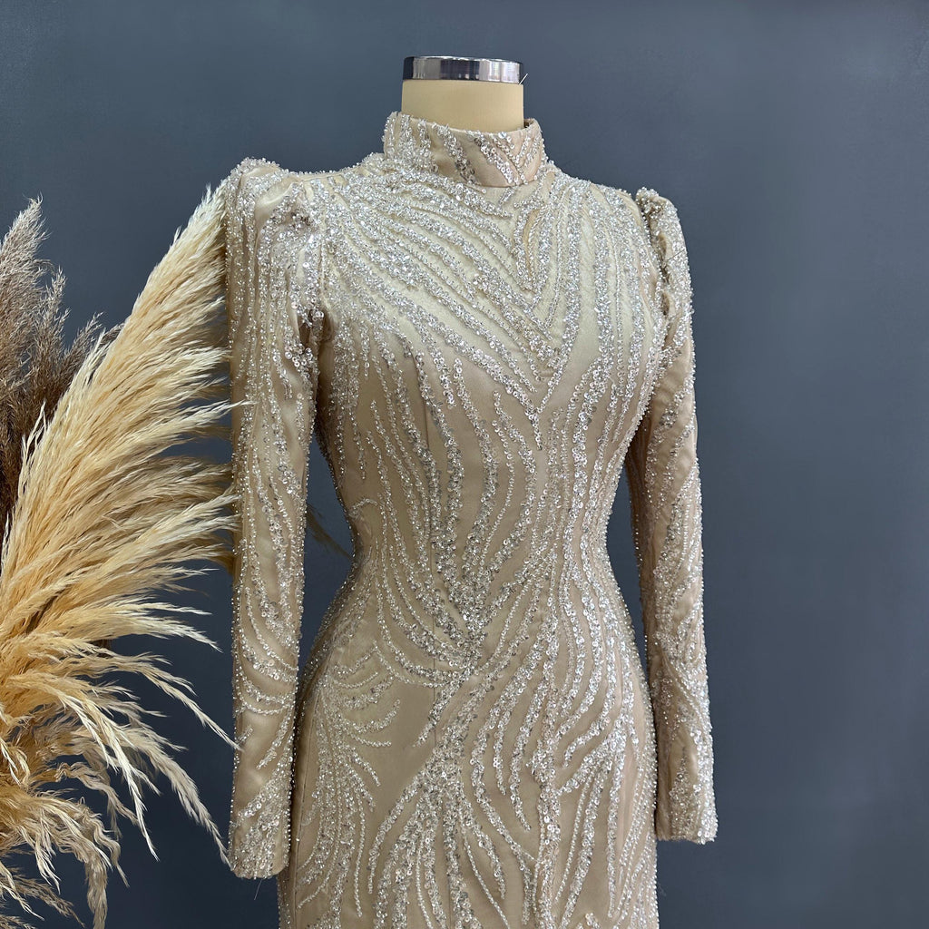 Handmade Bridal Gown Dress for Wedding Engagement Night Dress Dress Blue Night EU Size 36