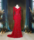 Sparkling Red shining Evening Dress Models Rainbow Color Evening Dress Evening Dresses Engagement, Wedding Dress