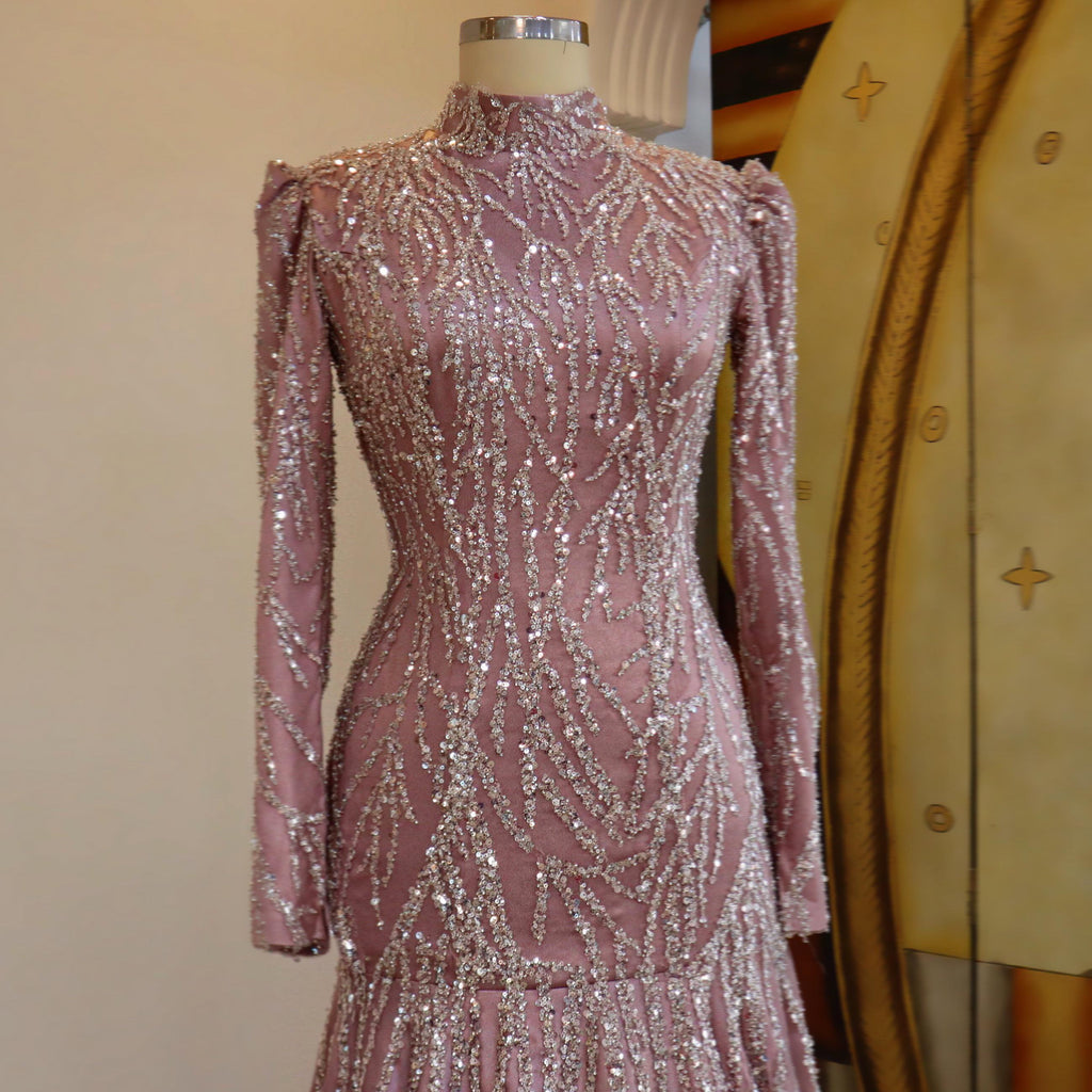 Handmade Bridal Gown Dress for Wedding Engagement Night Dress Dress Blue Night EU Size 36