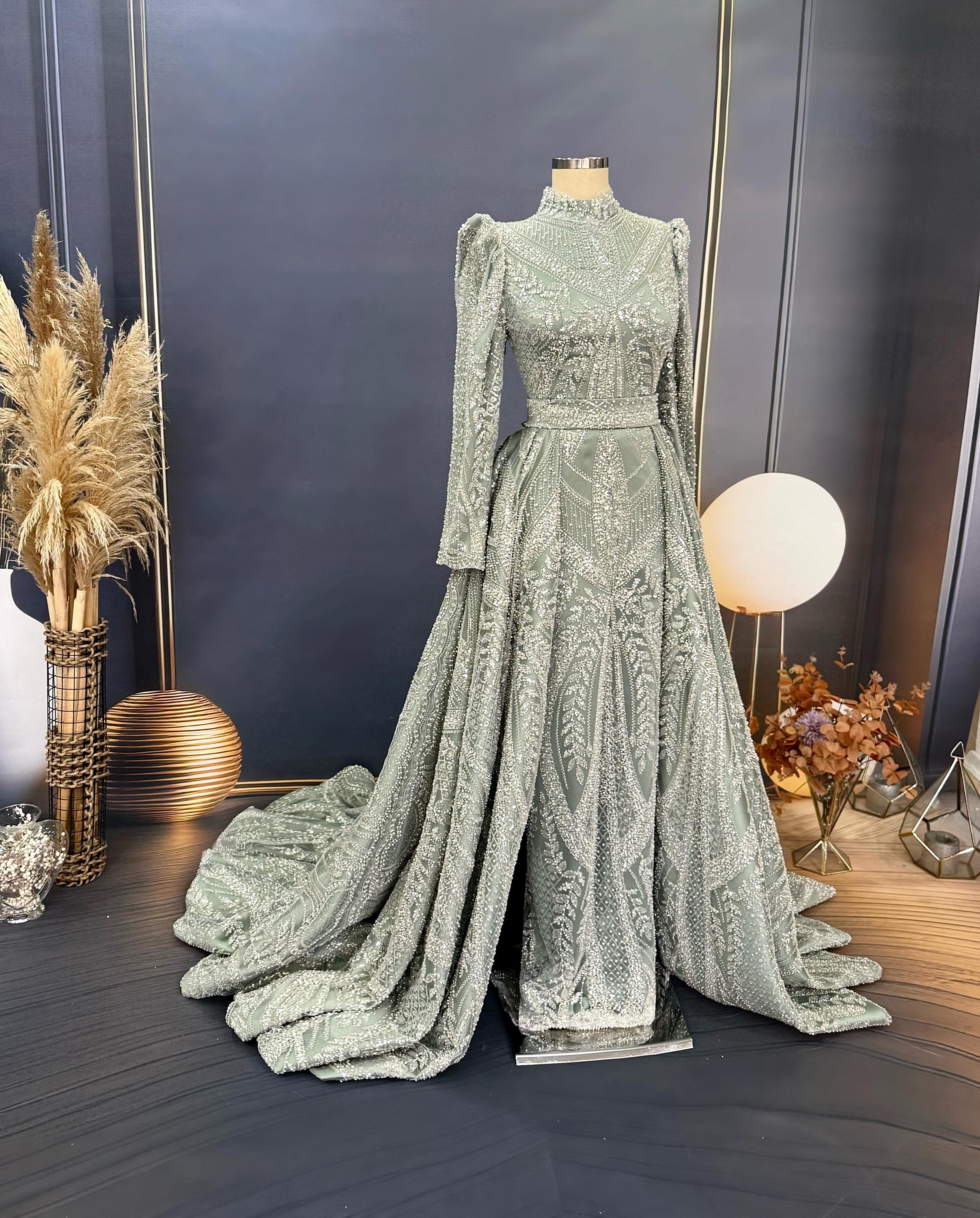 Sparkling Evening Dress Hijab Evening Dress Models Purple Color Evening Dress İslamic Evening Dresses Engagement Dress