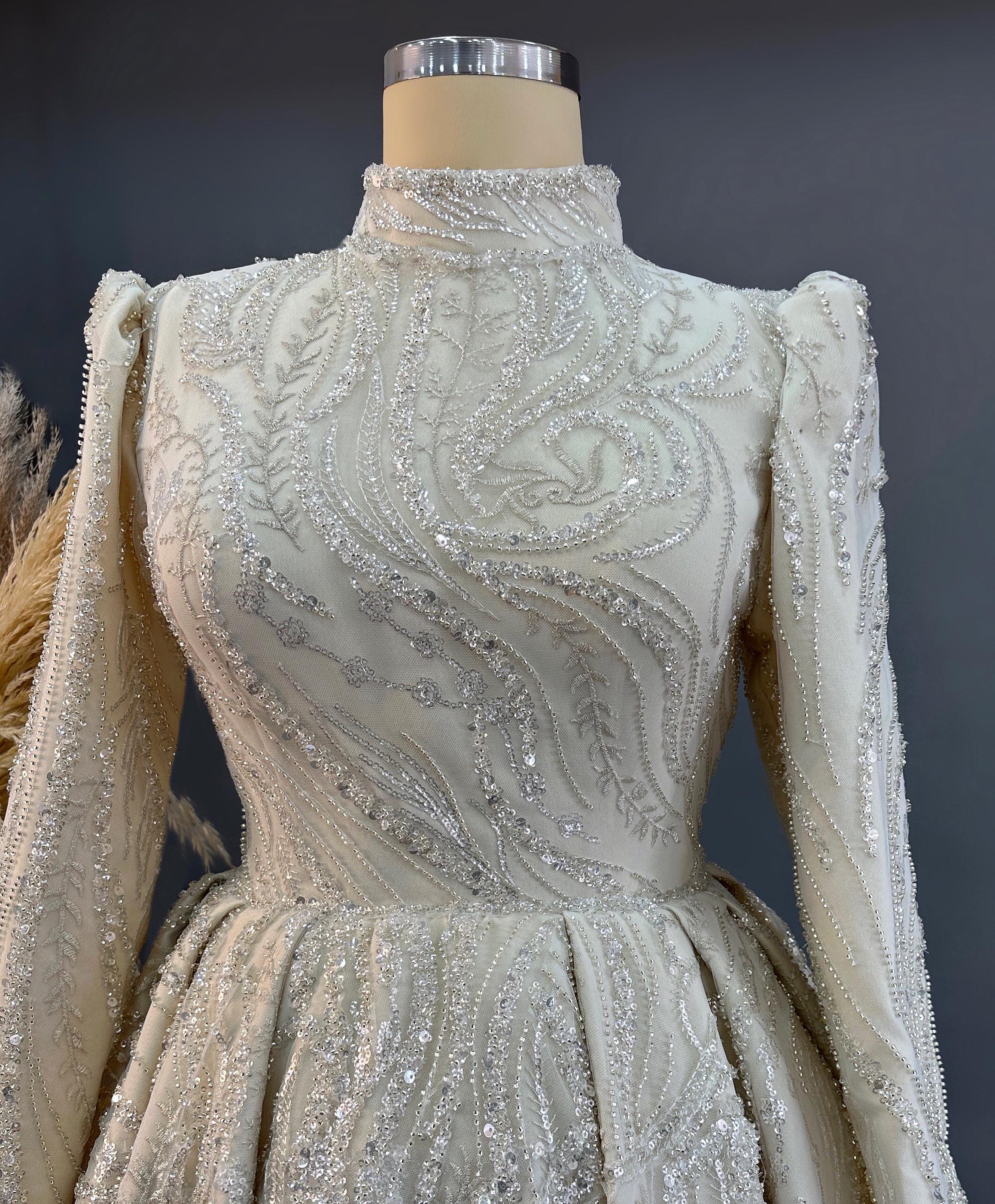 Handmade Bridal Gown Dress for Wedding Engagement Henna Night Dress Red Night Red Dress