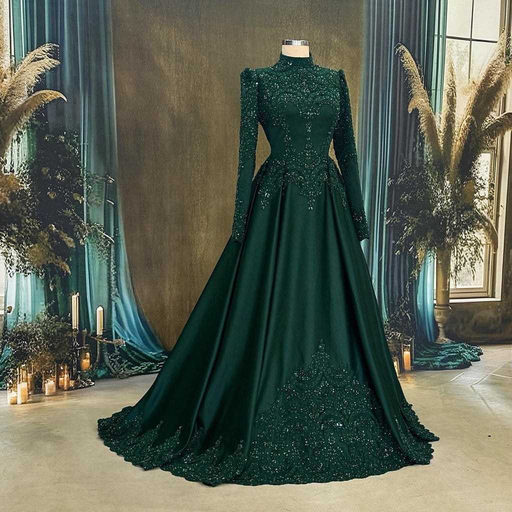 Sparkling Green / Evening Dress Models Green Color Evening Dress Evening Dresses Engagement, Wedding Dress